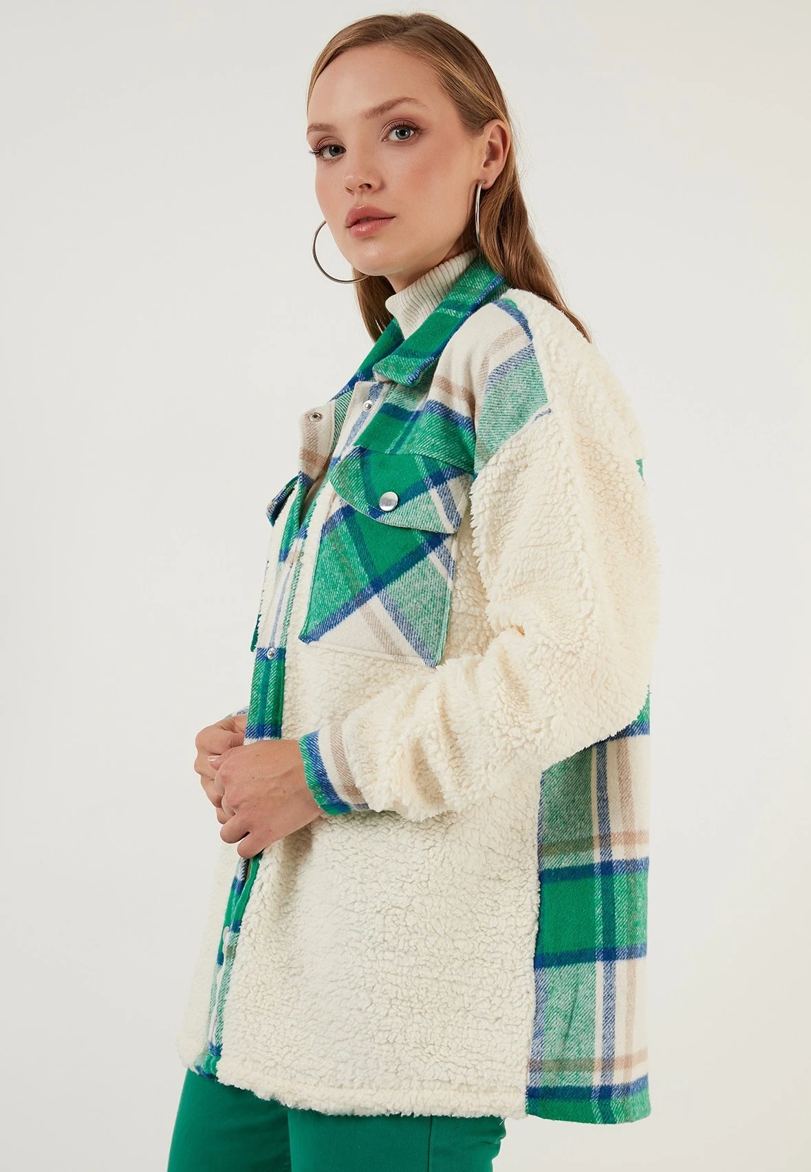 LELA Halflange Jas - Green - Afbeelding 4