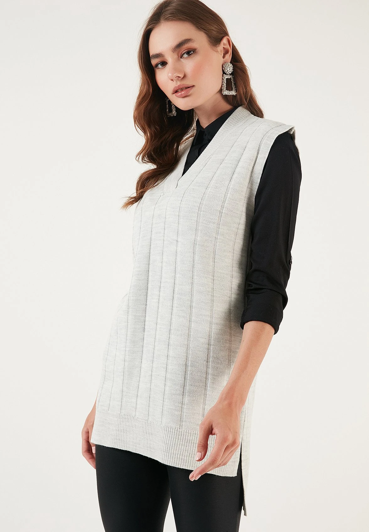 LELA Regular Fit - T-Shirt Basic - Snow Grey - Afbeelding 3