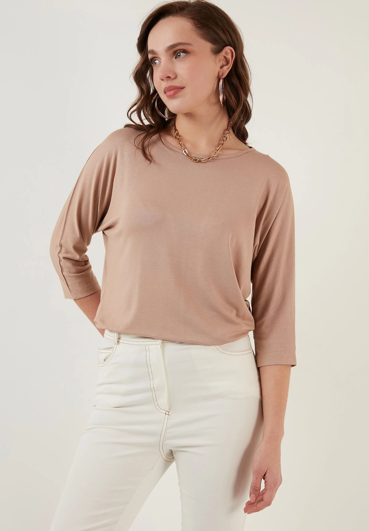 LELA Crew Neck- Longsleeve - Biscuit Color - Afbeelding 4