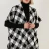 LELA Poncho - Black Ecru