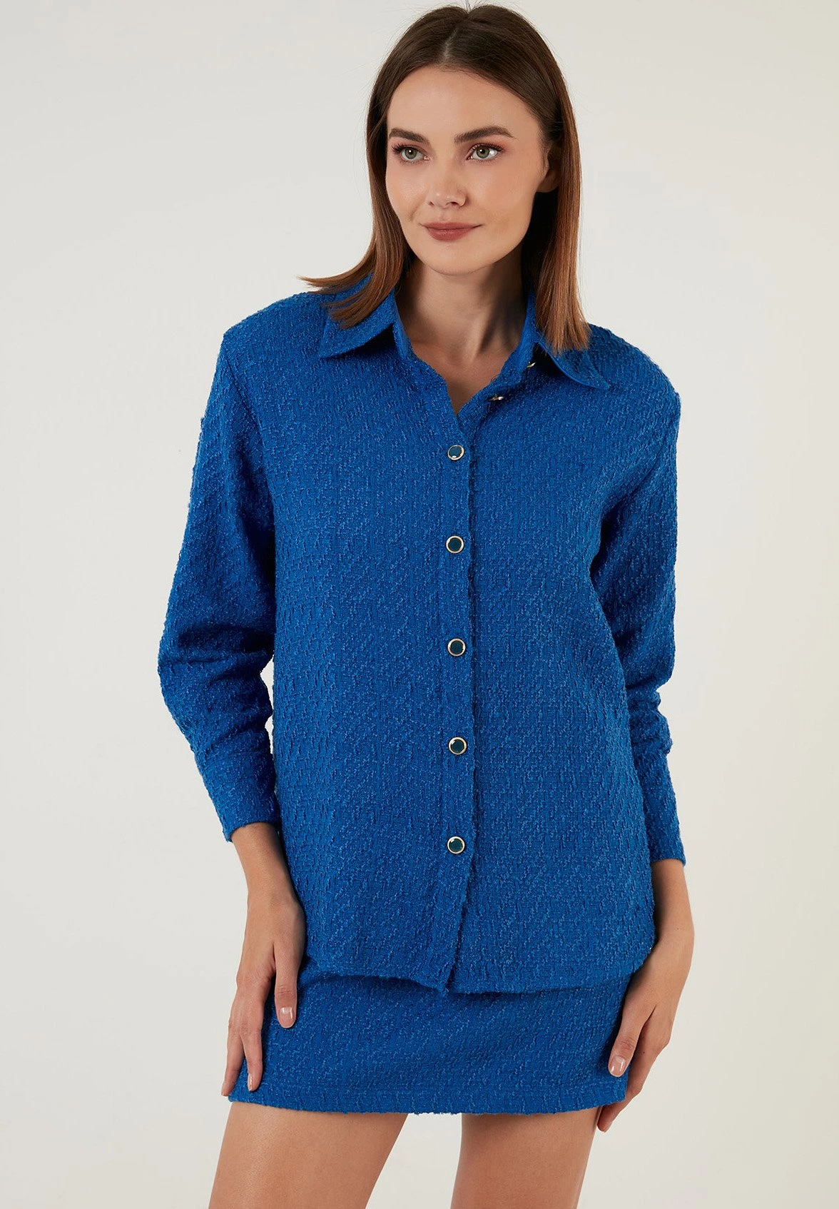 LELA Overhemdblouse - Saxe Blue - Afbeelding 6