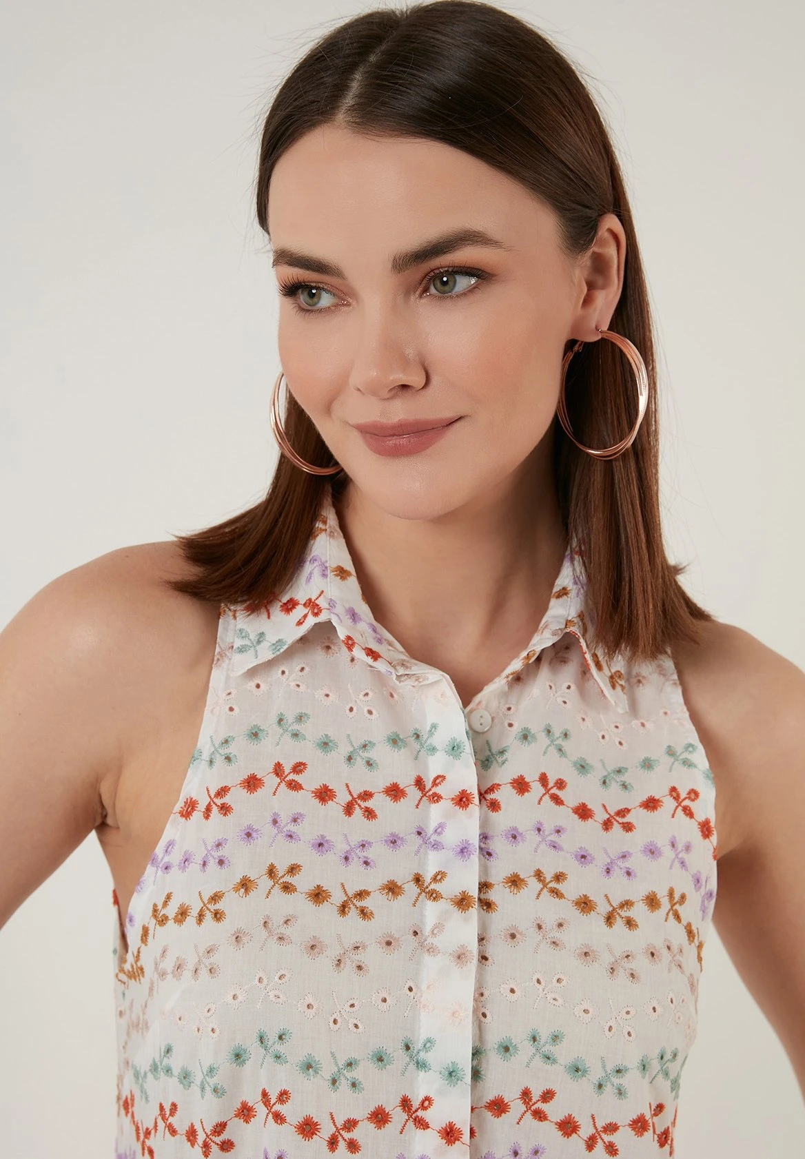 LELA Regular Fit - Overhemdblouse - White Lilac - Afbeelding 5