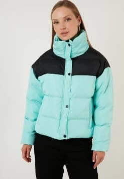 LELA Regular Fit - Winterjas - Black/Mint