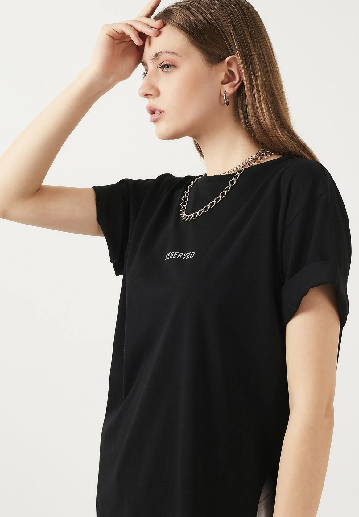 LELA Slim Fit - T-Shirt Print - Black - Afbeelding 4