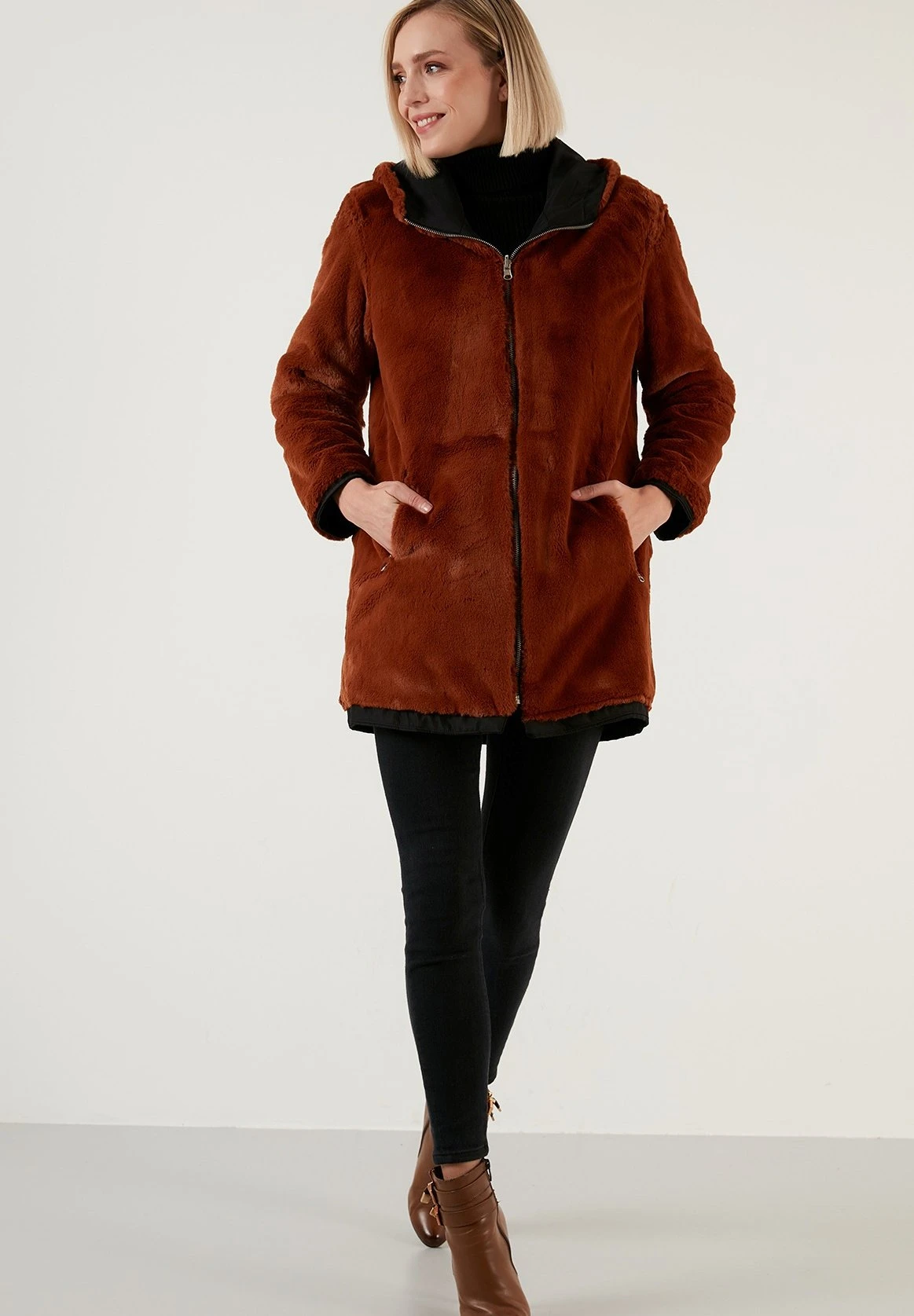 LELA Regular Fit Reversible - Winterjas - Camel - Afbeelding 2