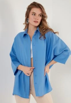 LELA Overhemdblouse - Indigo